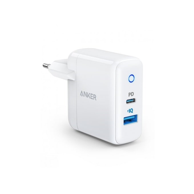 Buy Anker PowerPort PD+ 2 wall charger - 20W power delivery port // 15W power IQ 2.0 technology in Jordan - Phonatech