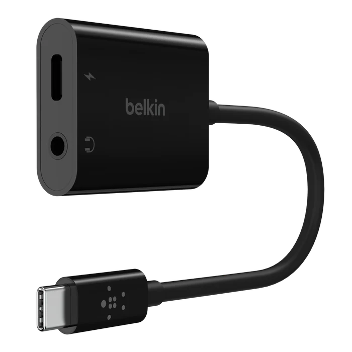 Buy Belkin RockStar™ 3.5mm Audio+USB-C™ Charge Adapter, supports fast  charging up to 60W in Jordan - Phonatech