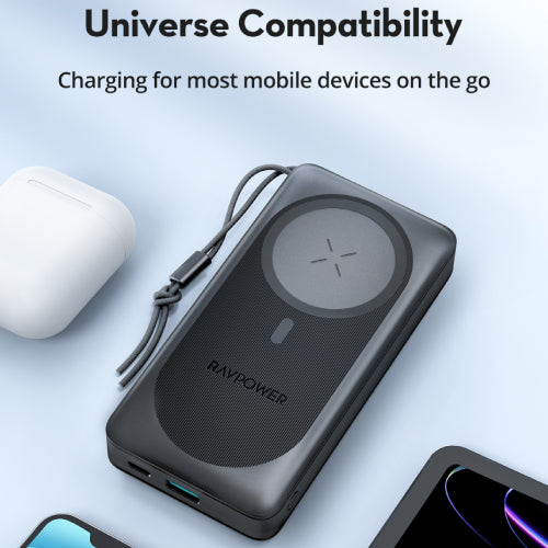 Ravpower Pioneer Battery 20000 mAh USB_C and USB with magnet for wireless charging
