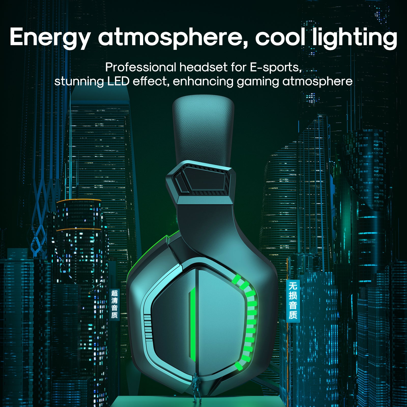 Buy Joyroom Wired 50mm gaming headset with Led Lights in Jordan - Phonatech