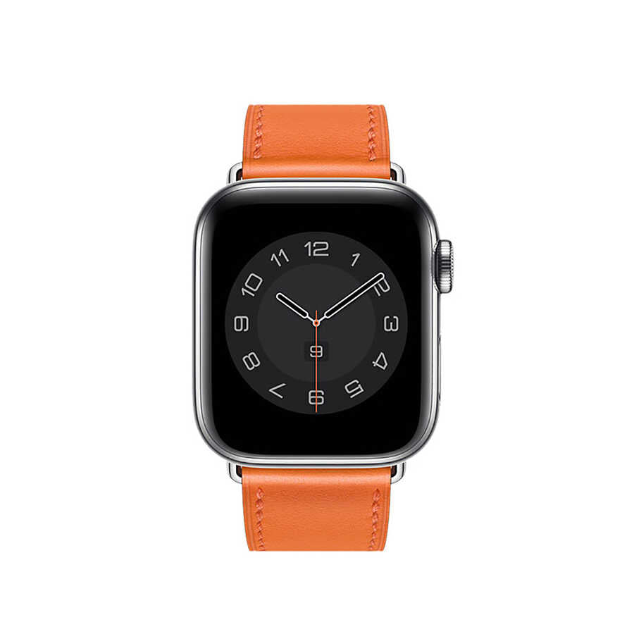 Buy Wiwu Attleage Watchband Genuine Leather Band 38/40/41 - Orange in Jordan - Phonatech