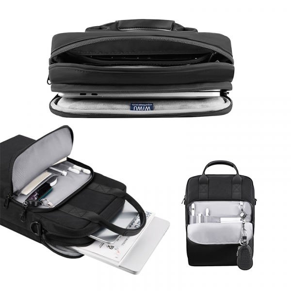 Buy Wiwu alpha vertical double layer bag for 13.3" laptop/ultrabook - black in Jordan - Phonatech