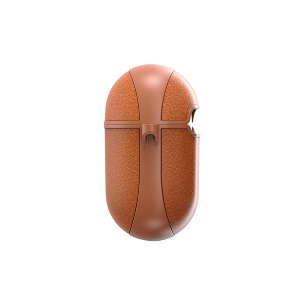 Buy Wiwu calfskin genuine leather airpods pro case - brown in Jordan - Phonatech