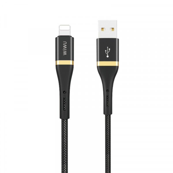 Buy Wiwu elite data cable ed-100 2.4a usb to lightning 1.2m - black in Jordan - Phonatech