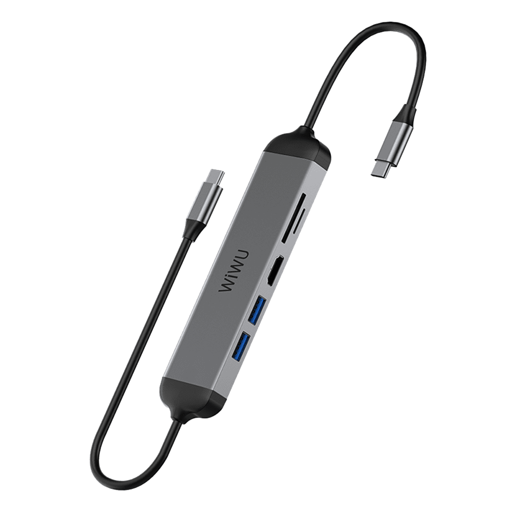 Buy WIWU ALPHA 5 IN 1 USB-C HUB A521H - GRAY in Jordan - Phonatech