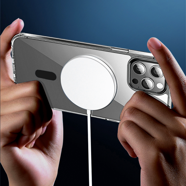 Buy Wiwu magnetic crystal series anti-drop case for iphone 14 pro (6.1") - transparent black in Jordan - Phonatech