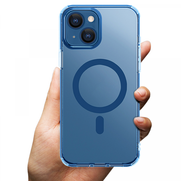 Buy Wiwu magnetic crystal series anti-drop case for iphone 14 plus (6.7") - transparent blue in Jordan - Phonatech