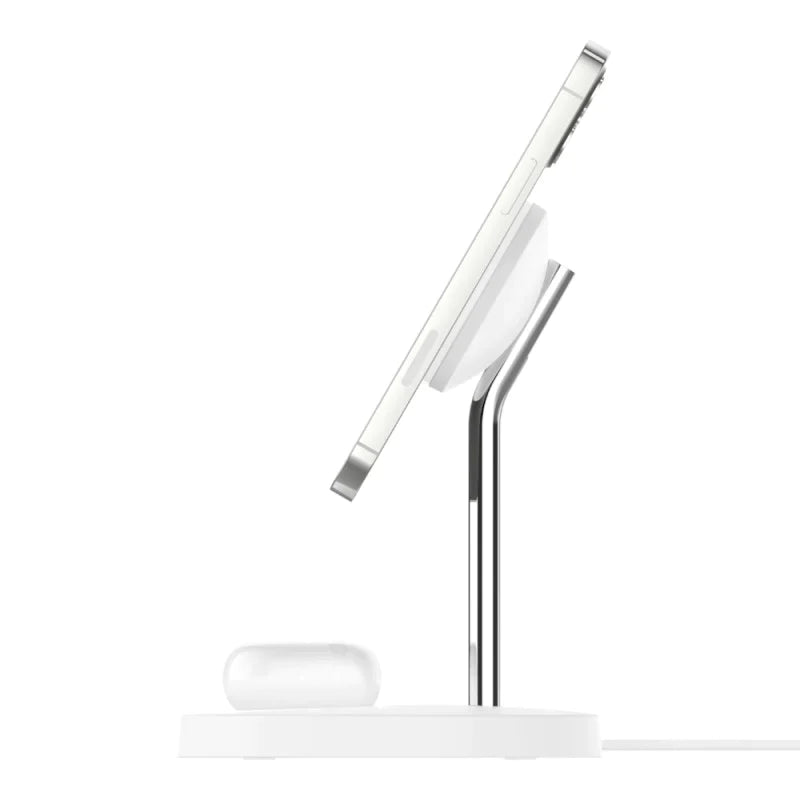 Buy Belkin Boost Charge Pro 2-in-1 Wireless Charger Stand With Magsafe - White in Jordan - Phonatech