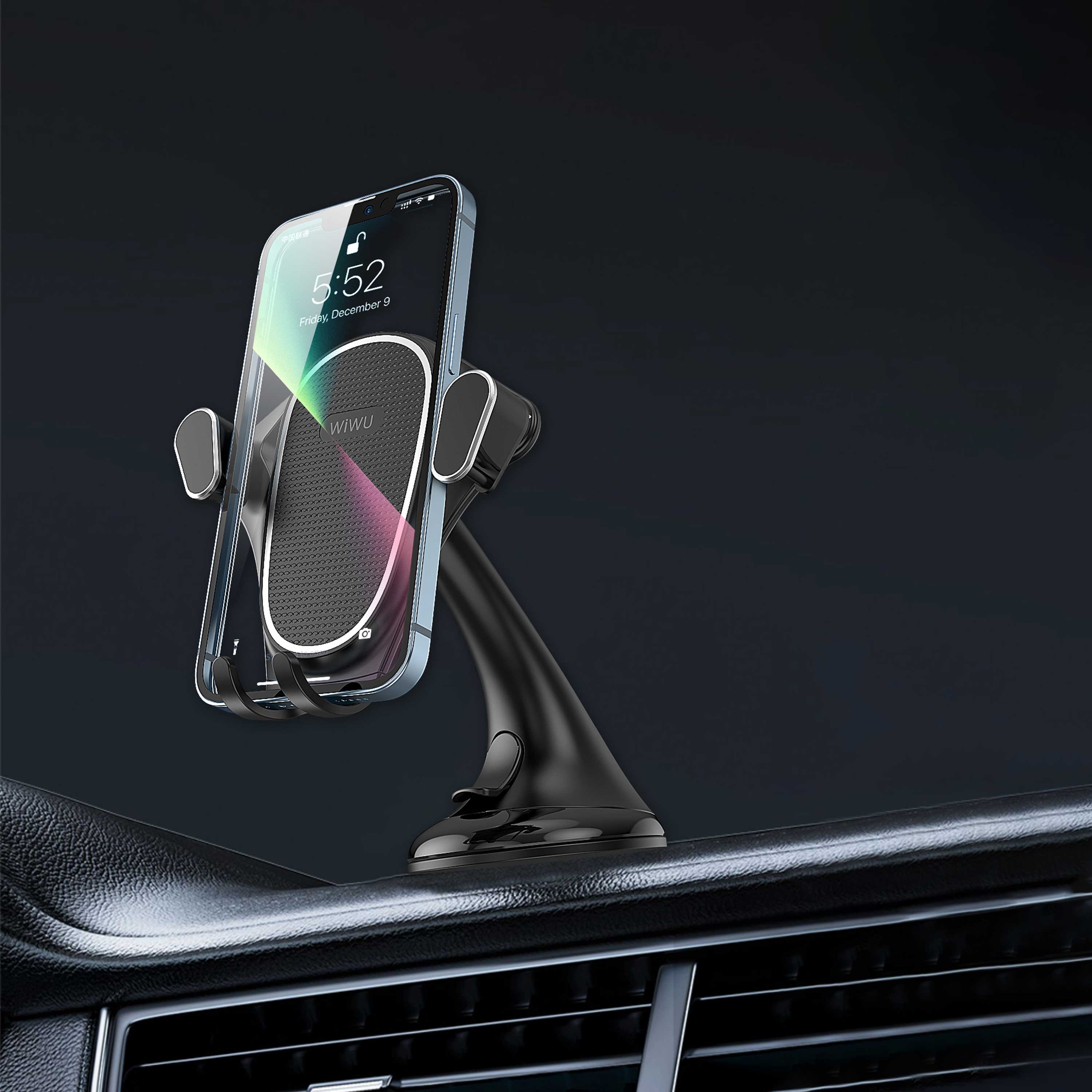 Buy Wiwu CH019 Suction Cup Design Car Phone Holder Working With Phone Weight in Jordan - Phonatech